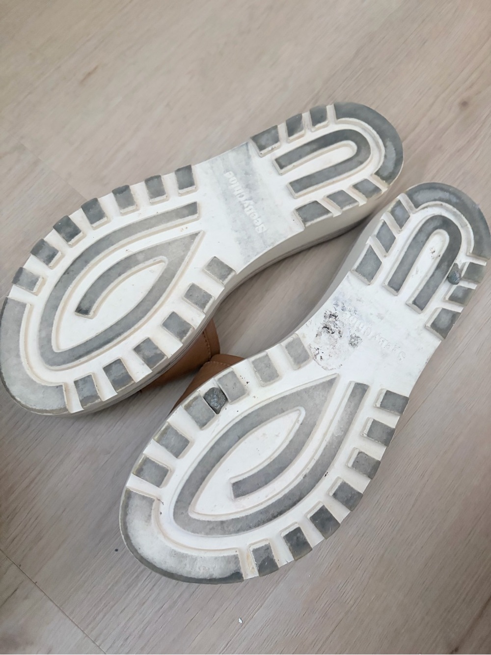 See by Chloé Tan Leather Platform Slide Sandals - Picture 4 of 4